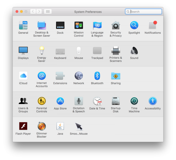 OS X System Preferences