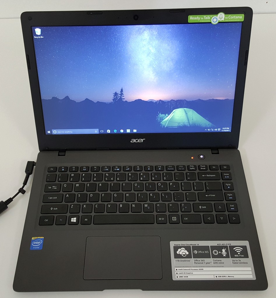 acer aspire one cloudbook 14 open