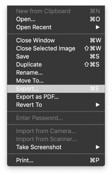 Screenshot Exports OS X
