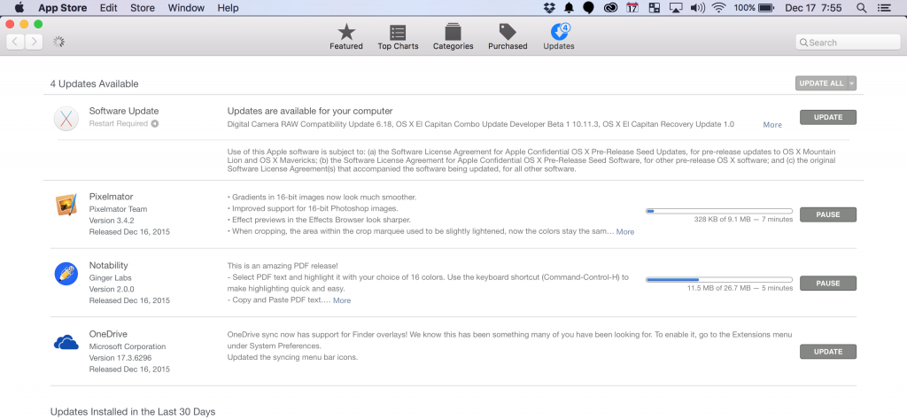 get software updates on macbook