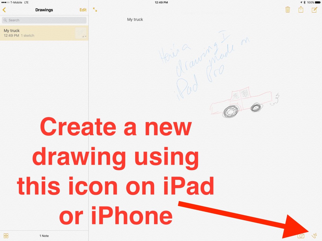 drawing on ipad