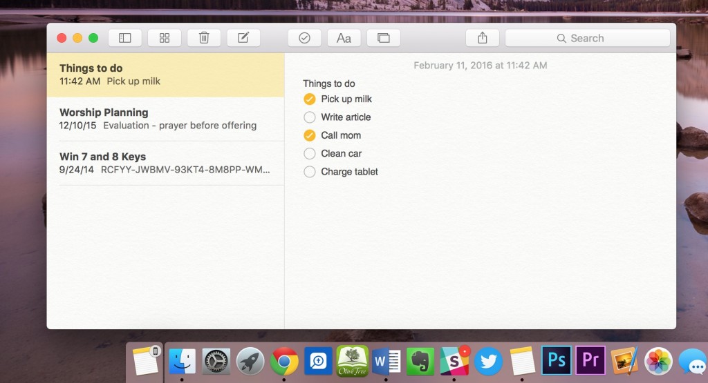 mac notes app paste style