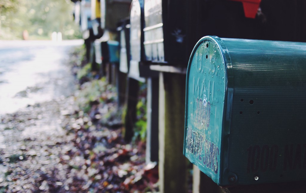 Mailboxes in a row