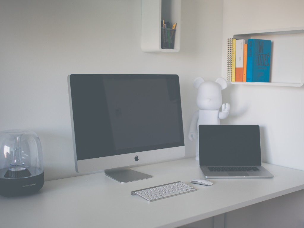 iMac on a desk.