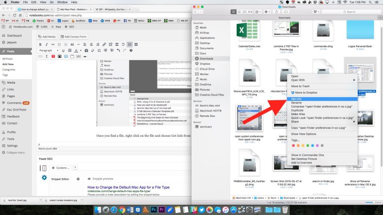 change the default program for opening files mac