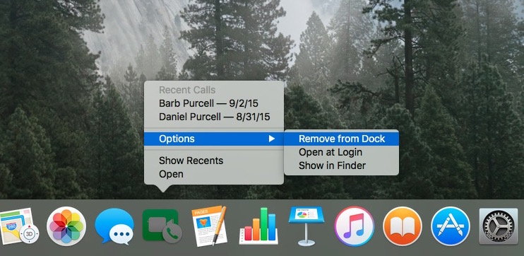 remove from dock right-click