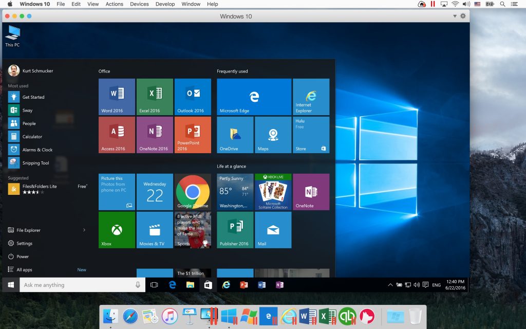 mac os x emulator for windows security updates