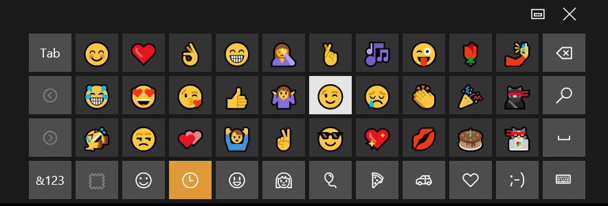 windows 10 anniversary update emoji keyboard